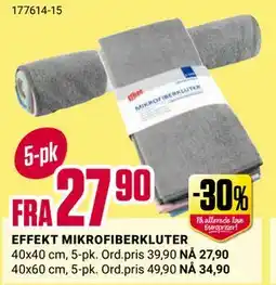 Europris EFFEKT MIKROFIBERKLUTER tilbud