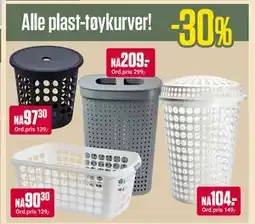 Europris Alle plast-tøykurver! tilbud