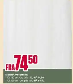 Europris Alle gardiner -50%! tilbud