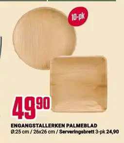 Europris ENGANGSTALLERKEN PALMEBLAD tilbud
