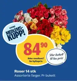Coop Obs Roser 14 stk, Medlemspris tilbud