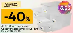 Gigaboks Oppbevaringsboks med lokk tilbud
