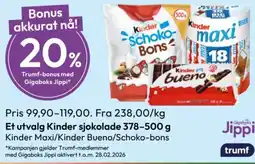 Gigaboks Et utvalg kinder sjokolade tilbud
