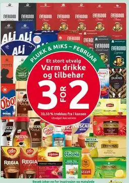 Joker Et stort utvalg Varm drikke og tilbehør tilbud