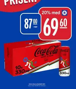 COCA-COLA U/SUKKER 10PK