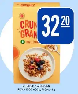 Rema 1000 CRUNCHY GRANOLA tilbud