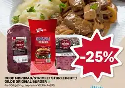Matkroken COOP MØRBRAD/STRIMLET STORFEKJØTT/ GILDE ORIGINAL BURGER tilbud