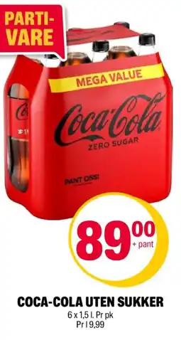 Coop Extra Coca-Cola uten sukker tilbud