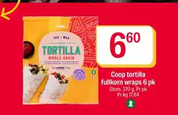 Coop Extra Coop tortilla fullkorn wraps 6 pk tilbud