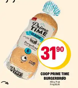 Coop Extra Coop prime time burgerbrød tilbud