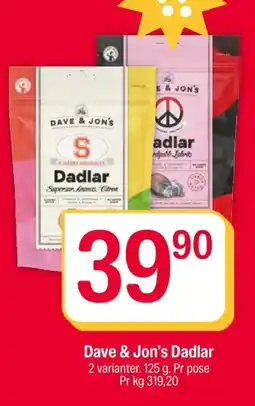 Coop Extra Dave & Jon's Dadlar tilbud