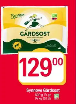 Coop Extra Synnøve Gårdsost tilbud