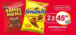 Coop Extra Bamsemums og Smash tilbud