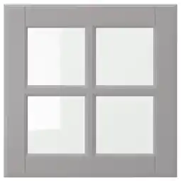 IKEA Bodbyn Vitrinedør, grå, 40x40 cm tilbud