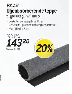 Thansen Oljeabsorberende teppe tilbud