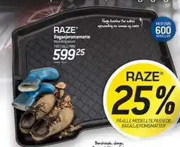 Thansen 25% PÅ ALLE MODELLTILPASSEDE BAGASJEROMSMATTER tilbud