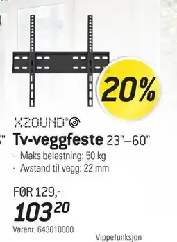 Thansen Tv-veggfeste. 23–60 tilbud