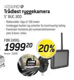 Thansen Trådløst ryggekamera tilbud