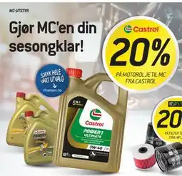 Thansen 20% PÅ MOTOROLJE TIL MC FRA CASTROL tilbud