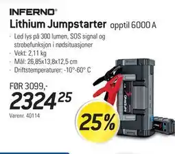 Thansen Lithium Jumpstarter tilbud