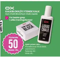 Sport Outlet KALKBLOKK/FLYTENDE KALK tilbud