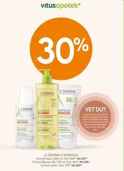Vitusapotek A-DERMA EXOMEGA tilbud
