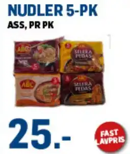 Price Lagerbutikk Nudler 5-pk tilbud