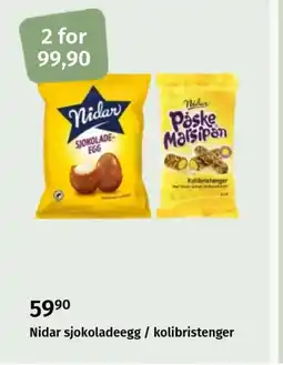 Nille NIDAR Sjokoladeegg / kolibristenger tilbud