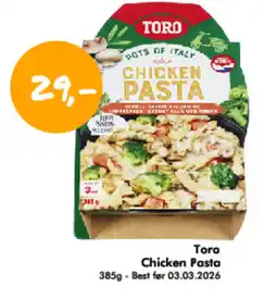 Havaristen TORO Chicken pasta tilbud