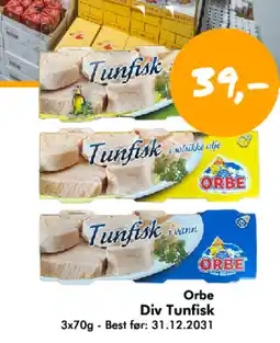 Havaristen ORBE Div tunfisk tilbud