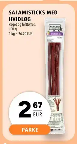 Scandinavian Park SALAMISTICKS MED HVIDLØG, EUR 2.67 tilbud