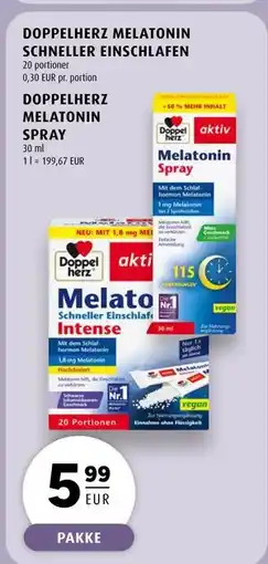 Scandinavian Park DOPPELHERZ MELATONIN SCHNELLER EINSCHLAFEN, EUR 5.99 tilbud