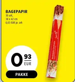 Scandinavian Park BAGEPAPIR, EUR 0.93 tilbud
