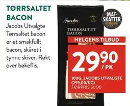 Jacobs TØRRSALTET BACON tilbud