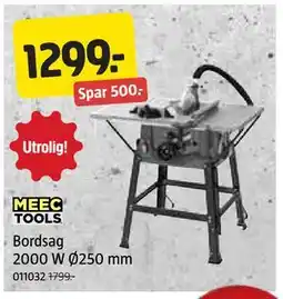 Jula Bordsag 2000 W Ø250 mm tilbud