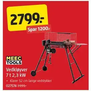 Vedkløyver 7 t 2,3 kW