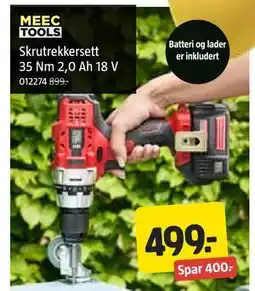 Jula Skrutrekkersett 35 Nm 2,0 Ah 18 V tilbud