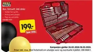 Bor-/bitssett 246 deler