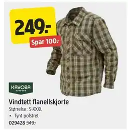 Jula Vindtett flanellskjorte tilbud