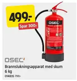 Jula Brannslukningsapparat med skum 6 kg tilbud