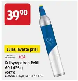 Jula Kullsyrepatron Refill 60 l 425 g tilbud