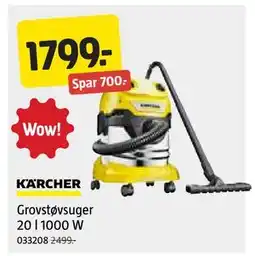 Jula Grovstøvsuger 20 l 1000 W tilbud