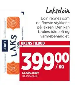 Meny Lakseloin tilbud