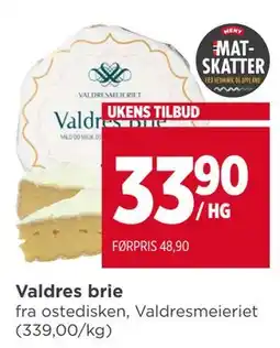 Meny Valdres brie tilbud