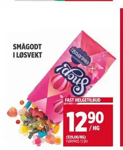 Meny SMÅGODT I LØSVEKT tilbud
