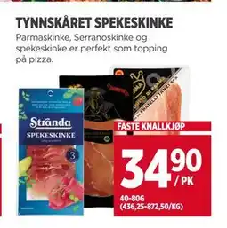 Meny TYNNSKÅRET SPEKESKINKE tilbud