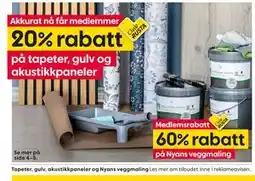 Rusta 60% rabatt på Nyans veggmaling tilbud