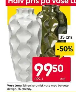 Rusta Vase Luna tilbud