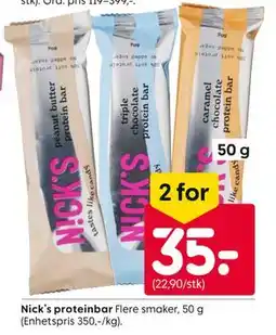 Rusta Nick’s proteinbar tilbud