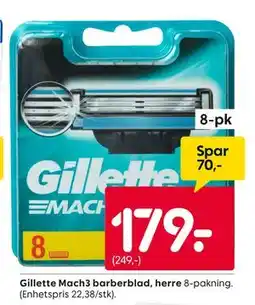 Rusta Gillette Mach3 barberblad, herre tilbud